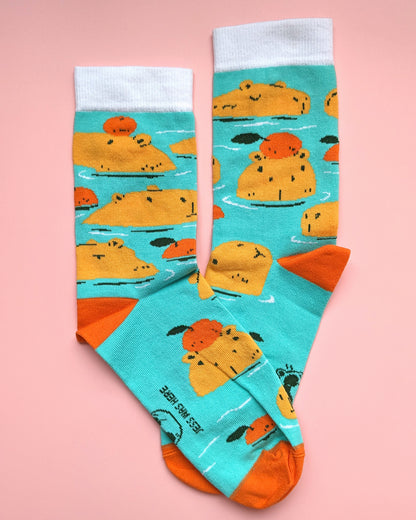 Capybara Bath Time - Socks