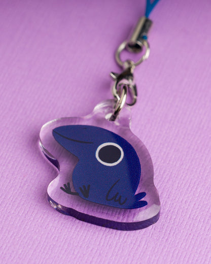 Mini Crow - Acrylic Phone Charm