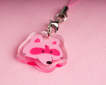 Mini Raccoon - Acrylic Phone Charm