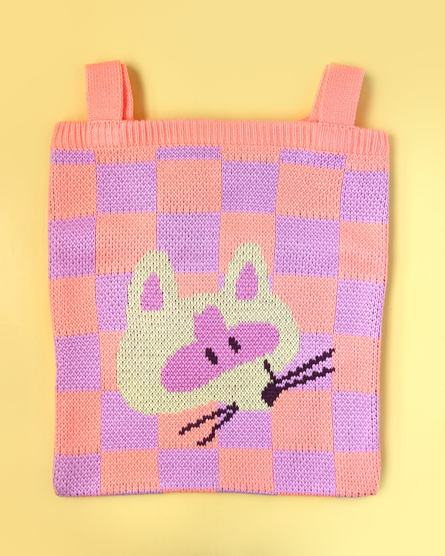 Funky Raccoon - Knitted Jacquard Bag