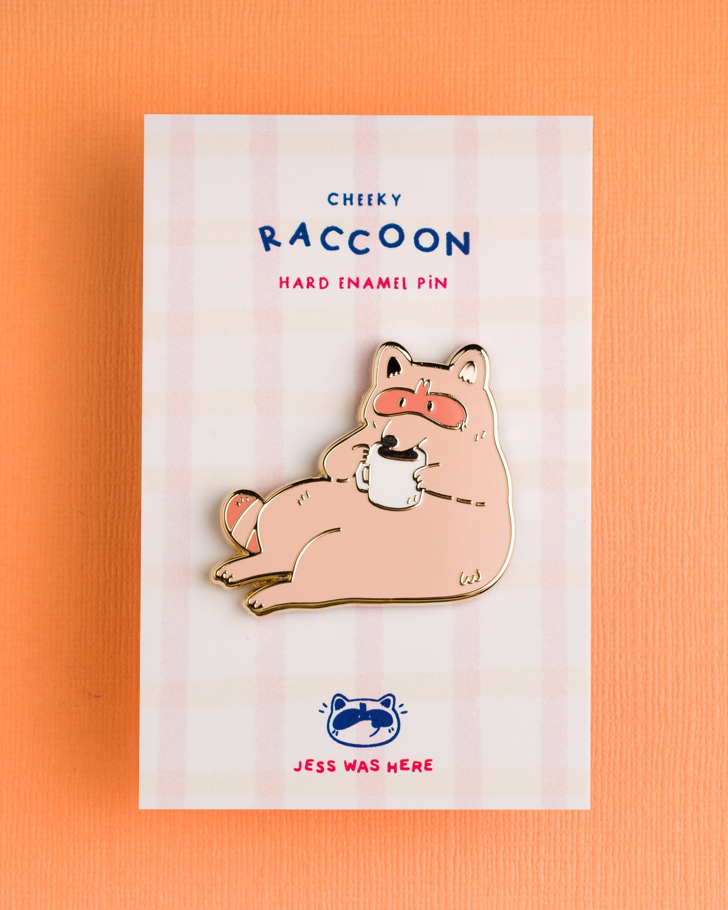 Raccoon and Cuppa - Enamel Pin