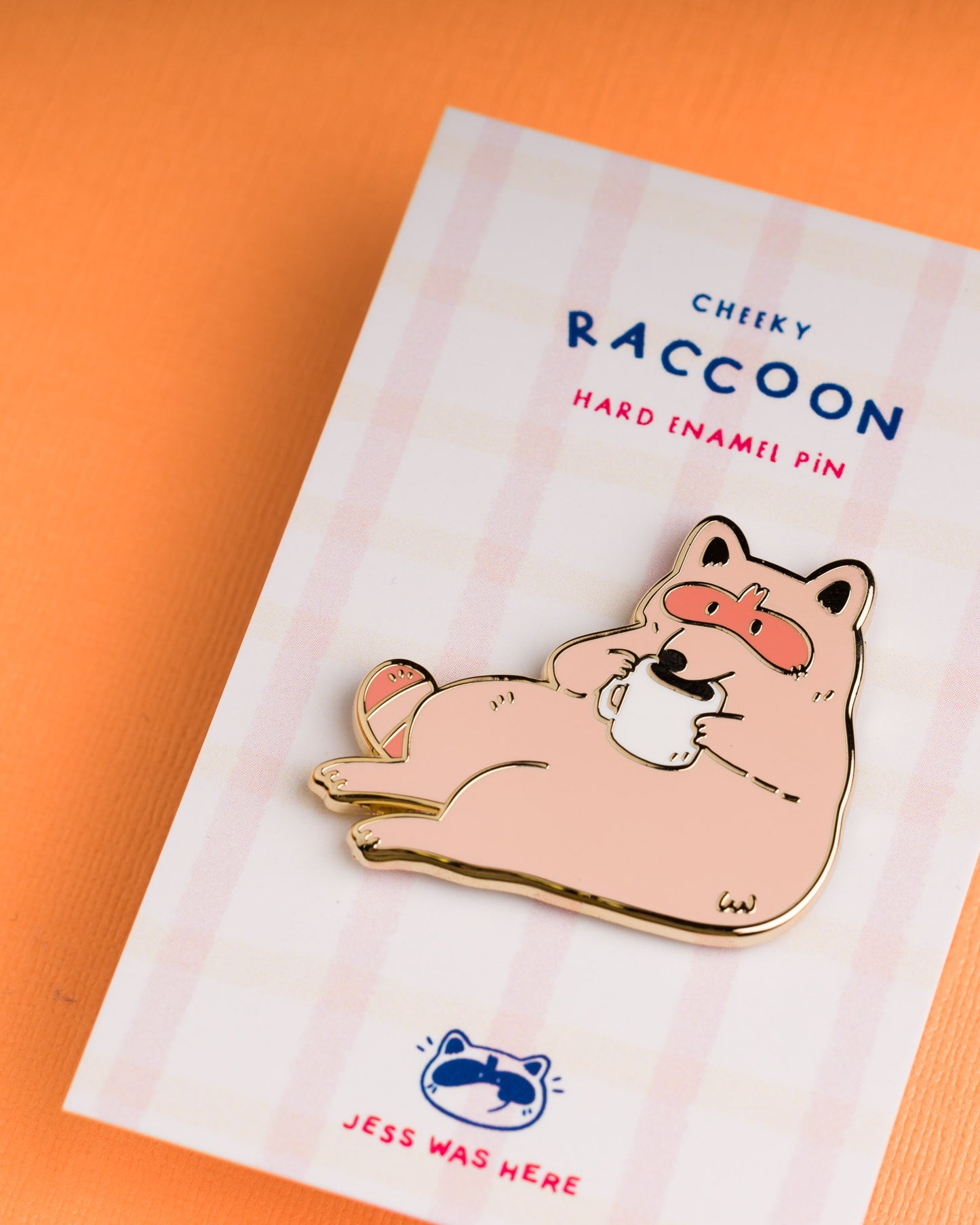 Raccoon and Cuppa - Enamel Pin