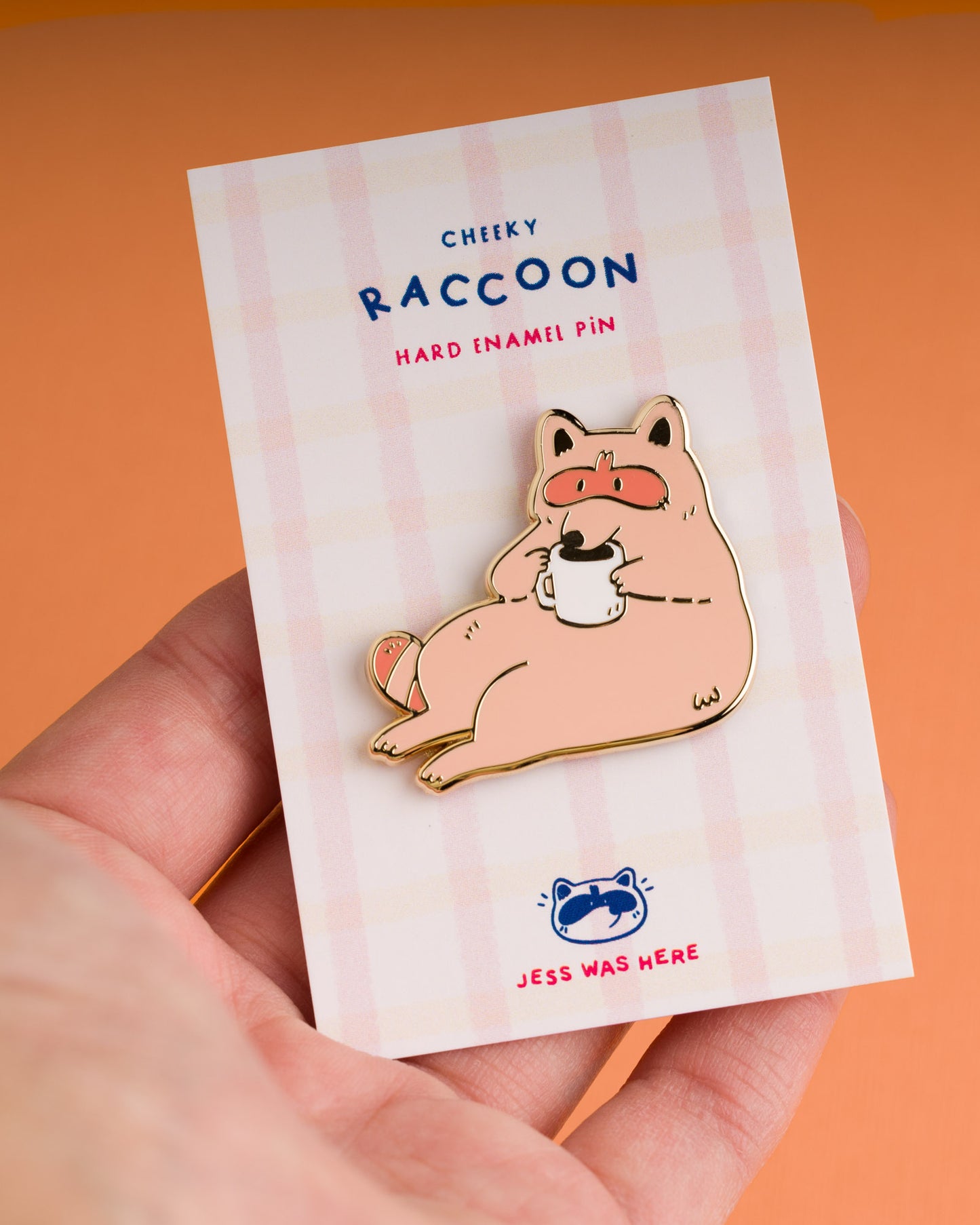 Raccoon and Cuppa - Enamel Pin