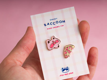 Raccoon & Pizza - Enamel Pin Set